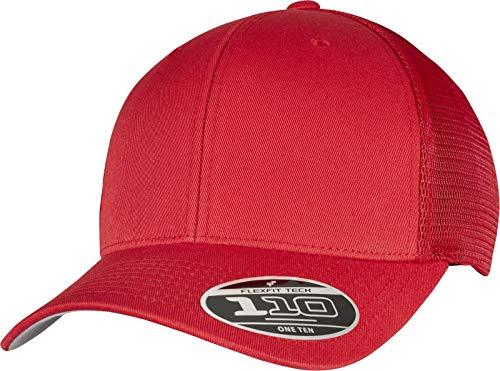 Flexfit Unisex 110M-110 Mesh Cap Baseballkappe, red, one Size