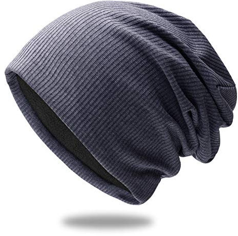 OCTERING® Slouch Beanie Mütze Baumwolle Elastisch Fleece-Futter Herren und Damen Unisex