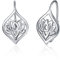 WINNICACA Lotus Ohrringe für Frauen S925 Sterling Silber Yoga Lotus Leaverback Ohrringe Schmuck Geburtstag