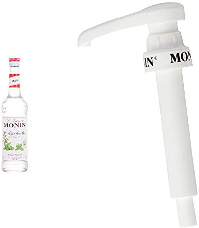 MONIN Premium Mojito Mint Syrup 700 ml & 10 ml pump for 1 L PET and 25 cl MONIN Premium Syrup bottles