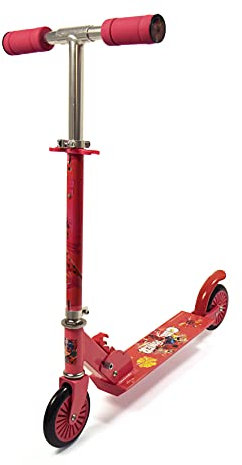 Miraculous Ladybug - Trottinette Pliable 2 Roues Enfant - Plateau Antidérapant - Guidon Ajustable sur 3 Niveaux - Poignées en Mousse EVA - Dès 5 Ans - OMIR112-2