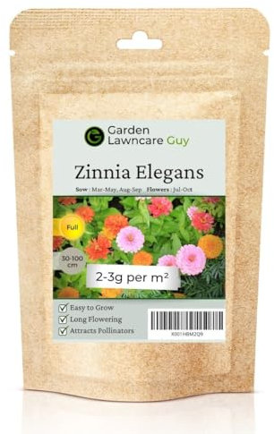 Zinnia Seeds for Planting - Covers 6-10m² - Easy to Grow Flower Seed for UK Gardens (20g)