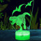 Nice Dream Dinosaur Nachtlicht für Kinder, 3D Illusion Lampe Kinderzimmer LED Licht, Fernbedienung 16 Farbwechsel Dimmbar, Kinder Schlafzimmer Dekor, Geschenk für Mädchen Junge