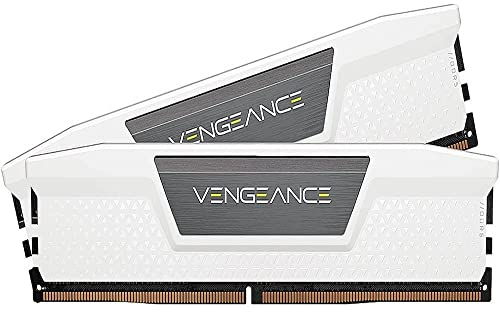Corsair VENGEANCE DDR5 RAM 64GB (2x32GB) 5200MHz CL40 Intel XMP iCUE Kompatibel Computer Speicher - Weiß (CMK64GX5M2B5200C40W)
