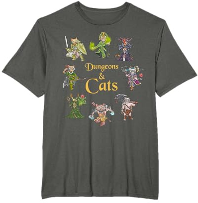 Donjons Et Chats Drôle Mignon Table Gaming Geek Roleplay T-Shirt