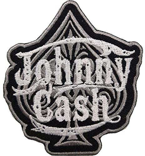 Johnny Cash Patch Spade Nue offiziell offiziell Schwarz woven iron on 76 x 82mm Accessory Size
