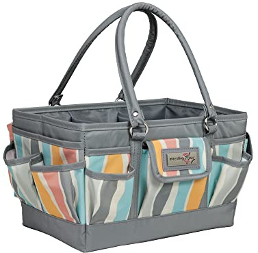 Everything Mary Deluxe Tote Bag, Foldable, with Handle, Versatile Storage Bag for Diapers, Snacks, Crafts, Toys, Office Supplies and Everyday Necessities