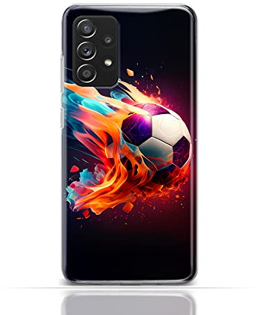 CoverHeld Hülle für iPhone 6 / 6s Handyhülle Schutzhülle aus Silikon TPU Softcase mit Motiv 3494 Fußball Abstrakt blau-rotes Feuer