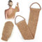 GoldOars Rückenschrubber für Dusche Bambusfaser Peeling Scrubber Schwamm Rückenbürste Massagehandschuh mit Rücken Mitt 2 Stück (braun)
