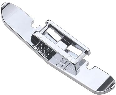 Pied-de-biche pour Fermeture à Glissière Étroite 4125657-45 Compatible avec Husqvarna Viking Group 1-8 et D Modèles Pieds à Fermeture Éclair Étroite en Métal, Argente