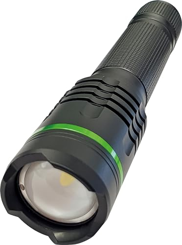 SCHWAIGER TLED1000 Taschenlampe LED Akku Taschenleuchte Handlicht schlagfest spritzwassergeschützt Zoom-Funktion IPX4 1000 Lumen Zelten Camping Outdoor Notfall Notfall-Licht