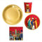 PARTYLOSOPHY Kit Vajilla de cartón Desechable con decoración y temática navideña con diseño de Reyes Magos para 6 Personas – Pack para 6 Personas. Decoración Mesa Navidad Reyes Magos.