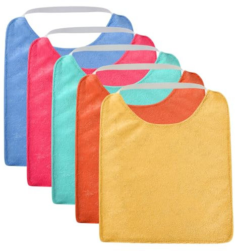 Vicloon Baby Lätzchen,5 Stück Frottee Lätzchen,wasserdicht Schlabberlatz Baby,Baby Frottee-Latz für Baby Jungen und Mädchen Kleinkinder-Schmutzabweisender Stil