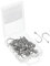 PATIKIL 1/0# Catfish Hooks, 50 Pack 0.4 Claw Fish Hook Fishing Hook High Carbon Steel J Shaped with Barbs for Freshwater Saltwater, Silver Tone