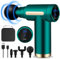 AQXONG Mini Pistolet de Massage Musculaire, Pistolet de Massage Ultra Silencieux, 6 Vitesses, 4 Têtes de Massage, l'Écran LCD, Masseurs Électriques Portables pour Soulager les Douleurs Musculaires