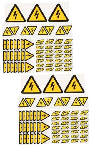 CIYODO 60stücke Selbstklebende Warnetiketten Für Hochspannung Elektrische Zaun Warnschilder Sicherheitshinweise Für Industrie Und Baustellen Langlebig Und Einfach Anzubringen
