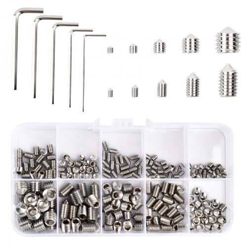 Brugole 200 Pezzi Brugole Kit Chiave Inglese Viti In Acciaio Inox Viti A Brugola Per Maniglie Delle Porte M3 M4 M5 M6 M8