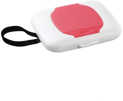 Boîtes à Lingettes Humides Distributeurs De Lingettes à Suspendre Porte Lingettes De Voyage Réutilisable, étui Rechargeable, Boîte De Papier Pour Lingettes Humides, Poussettes (Rouge)
