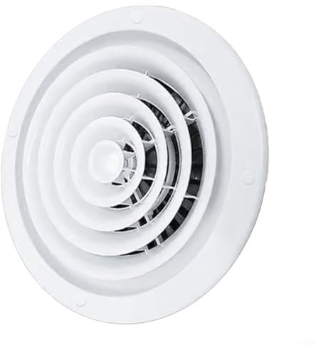 EXTRWORY Extractor de aire para ventilación de aire, cubierta de rejilla de escape, salida de aire acondicionado central redonda con difusor redondo de ABS