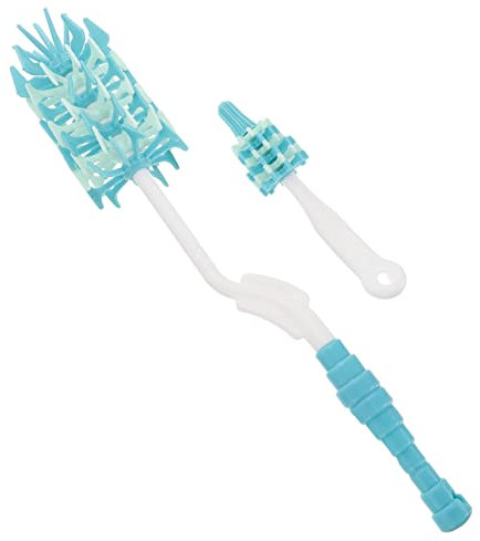 ANDRESLAD 2pezzi Spazzola Pulizia Bottiglie Per Neonati e Bicchieri Con Manico Silicone Alimentare Ergonomica e Delicata Per Vetri e Calici Facile Da Usare e Sicura Per Ragazzo Ragazza