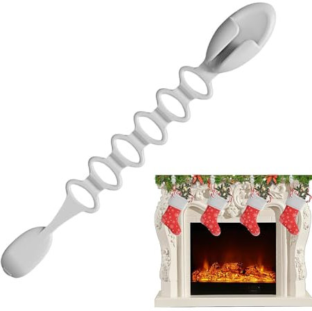 Supporto per calze con cinghie adesive, gancio per ghirlanda natalizia per mantello, Cinghie adesive in silicone Ganci per ghirlande, Cravatte per ghirlande natalizie, cinghie adesive in silicone per