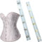 DHER 2er Set Korsettknöpfe, 6 Knöpfe Korsett Metallknöpfe, 30cm mit Haken und Ösenknöpfen für Korsetts, Shapewear Kleider (6 Schnalle)