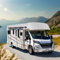 Wohnwagen Schutzhülle, Wohnmobil Schutzdach 210D Oxford Gewebe Wohnmobil Caravan Cover, Sommer UV Schutz Atmungsaktiv Wohnmobilabdeckungen für Camper Reisen, Silber (6.5mx3m)