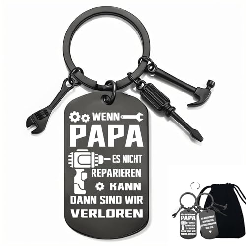 Vatertagsgeschenk für Papa Stiefpapa Bonus Papa, Schlüsselanhänger Papa Geschenk Geburtstag Vatertag, Männertag Geschenke Papatag Geschenk Schwiegervater Geschenke, Kleinigkeiten zum Vatertag