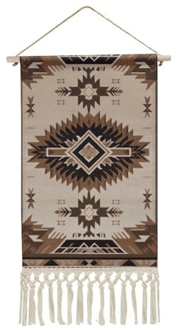 GHENBLT Indianer, vertikaler Wandteppich mit Quaste, ästhetischer Wandteppich, Wandbehang, Vintage, lange Wandteppiche, lustig