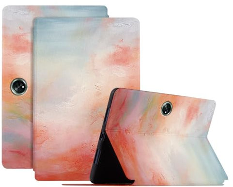 SLLMYYX Custodia per Oppo Pad 2/OnePlus Pad 11,6 versione 2023, in pelle SPU sottile con supporto e funzione di accensione e spegnimento automatico, rosso