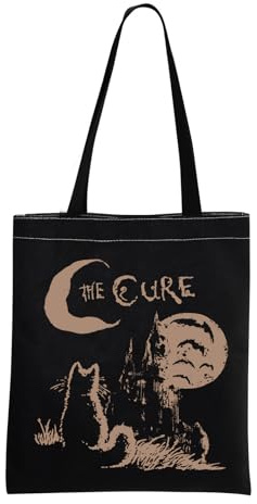 AKTAP Funny Rock and Roll Accessories 90er Jahre Alt Indie Rock Music Bands Tote Bag Gothic Hiphop Geschenk Album Merch Cat Lover Geschenke, Hip Cat-py1, 28*7INCHE