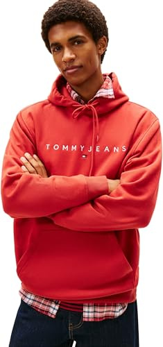 Tommy Jeans Herren Hoodie Linear Logo mit Kapuze