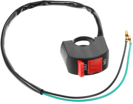 Generic Interruttore Fari LED per Accessorio Manubrio Facile Installazione Design Elegante Compatibile con Maggior delle Motociclette e Scooter