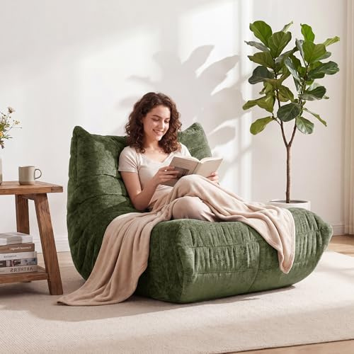 Upvilla Sitzsack Sofa, Boneless Couch mit ergonomischem Design, kleines Bodensofa ohne Montage, bequemes Lazy Sofa für Wohnzimmer, Schlafzimmer, Büro & Gaming