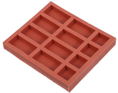 Tofficu Silikon Ziegelform Miniatur Backsteinform für Basteln und Modellbau Wiederverwendbar Flexibel für Beton Fondant und Harz Selbstgemacht Sandkasten und Architekturprojekte