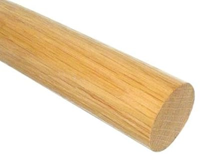 Sellon24 Corrimano in rovere massiccio, diametro 42 mm, lunghezza 1200 mm, ringhiera per scale, ringhiera in legno massiccio naturale