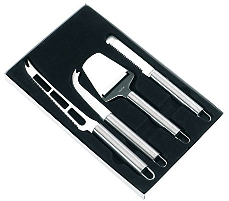 Preiswert & Gut Käsemesser Set aus 100% Edelstahl: Weichkäsemesser, Hartkäsemesser, Käsehobel und Wellenschliffmesser – das perfekte Käsebesteck für genussvolle Momente. Exklusives Käse Zubehör