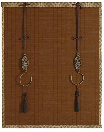 Bambusrollo Brauner Bambus-Rollo Im Japanischen Stil Mit Haken, Rollläden Für Fenster/Türen/Terrassen-Sonnenschutz, (größe : 45x80cm)