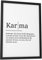 Papierschmiede® Definition: Karma, DIN A4 fertig gerahmt (Rahmen: Material und Farbe wählbar), Wandbild für Wohnzimmer, Schlafzimmer, Küche, Esszimmer, Poster Geschenk Wanddeko aufhängefertig