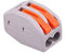 100PZ Morsetto connettore a leva 2 poli per fili cavi elettrici 250V 0.75-2.5mm