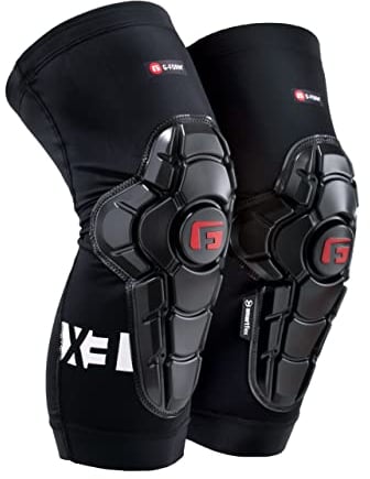 G-Form Pro-X3 Mountain Bike Knieschützer - Knieschützer für Damen und Herren - Schwarz/Weiß, Erwachsene Groß