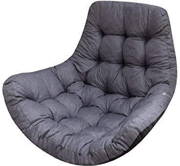 PillowPrim Hängesessel Kissen, Auflage für Polyrattan/Rattan Hängeschaukel, Polster, Hängekorb, Schaukel Korb, Schaukelkissen Rückenkissen in der Farbe Navy blau