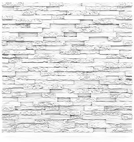 Deccart - 3D Wandpaneele 60x60 cm - Paneele Wand Wall Panels Deko Wandverkleidung Innen Panel Deckenverkleidung Decke Deckenpaneele Platten Styropor EPS-Polystyrol Stein 2.16 m², 6 Stück, weiß