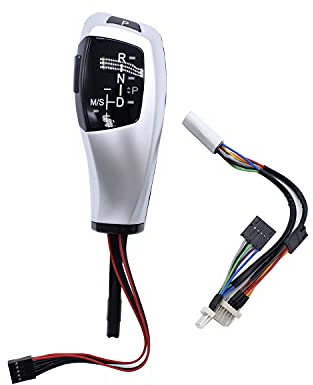 TAKPART LHD Automatischer LED Schaltknauf Schalthebel Schaltknopfhebel Nachrüstsatz für E90 E91 E93 E81 E82 E84 E87 E88 E89 (Silber
