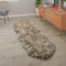 Paco Home Kunstfell Fellteppich Imitat Teppich Hochflor Sitzkissen Herzform Rund Fell Form, Grösse:55x160 cm Fell-Form, Farbe:Beige