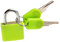 Lucchetto in plastica con 2 chiavi piccoli lucchetti colorati in ottone per cassetta degli attrezzi, diario, borsa della scuola, valigia (verde)