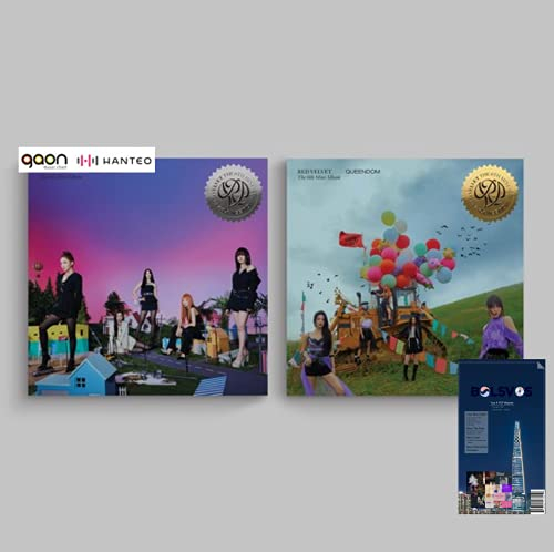 Red Velvet - Queendom [Queens ver.] (6th Mini Album) Album+BolsVos K-POP Webzine (20p), Decorative Stickers, Photocards