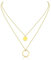 AFSTALR Damen Layered Kette Gold Coinkette Multilayer Kette mit Kreisring Anhänger Halskette Geschenk für Frauen