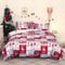 Vgzsyomqib Weihnachten Bettwäsche Set 1 Bettbezug 220x240 cm mit 2 Kissenbezug 50x75 cm Weiche Mikrofaser Bettwäsche-Sets 3teilig Weihnachtsmann Weihnachtsmotiv Bettbezüge mit Reißverschluss 3er Set
