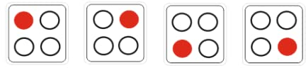 Generisch 1 set of 4 hob symbol stickers (R93) (transparent background with red and black symbols, 2 x 2 cm)